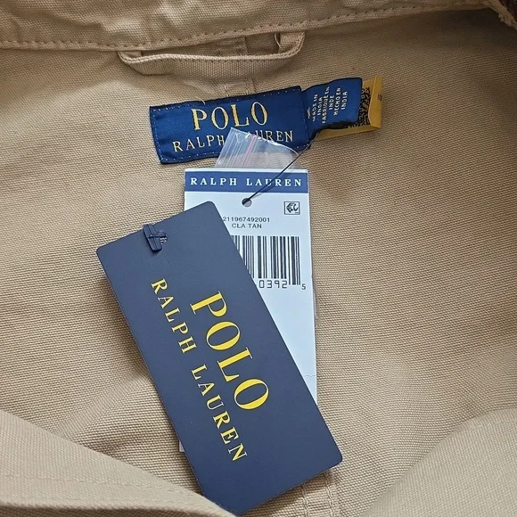 NWT Polo Ralph Lauren Beige Oversize Jacket Corduroy Collar Cuff Size Medium - Picture 13 of 13